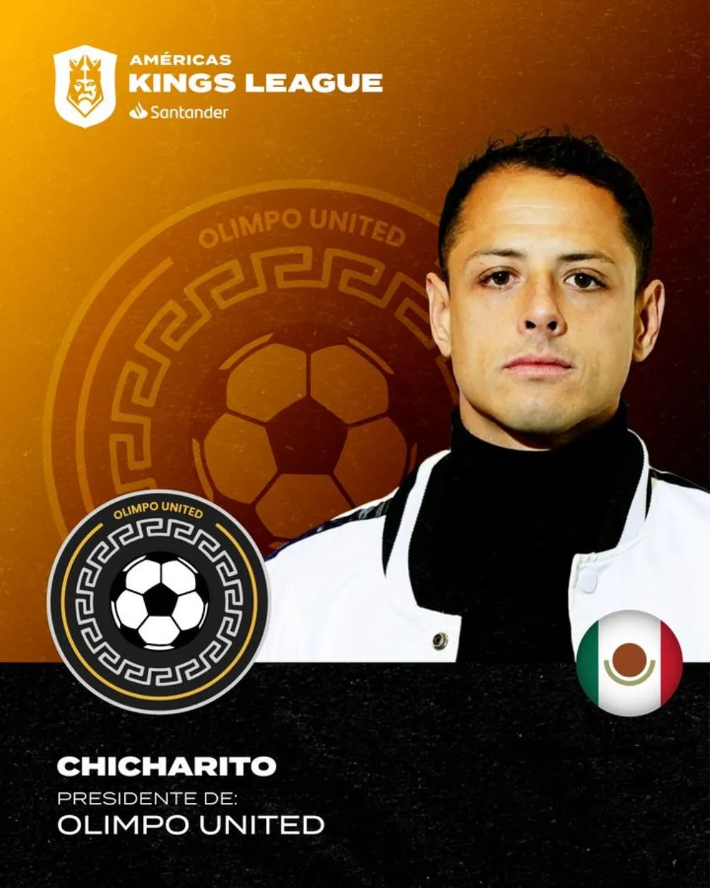 TWITTER | @KINGSLEAGUE_AM Javier Hernández, presidente del Olimpo United