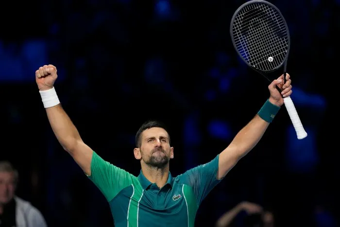 AP Novak Djokovic celebra un triunfo