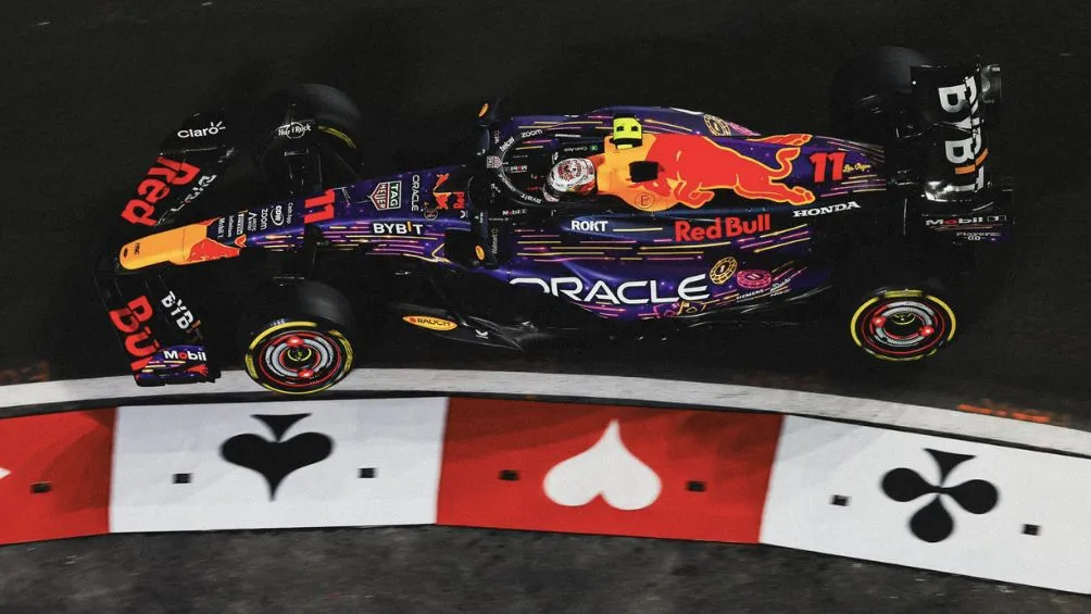 TWITTER: @SChecoPerez El RB19 del mexicano en el GP de Las Vegas