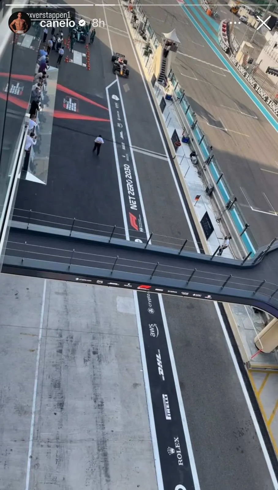 @canelo El boxeador no perdió oportunidad de ver a Max Verstappen