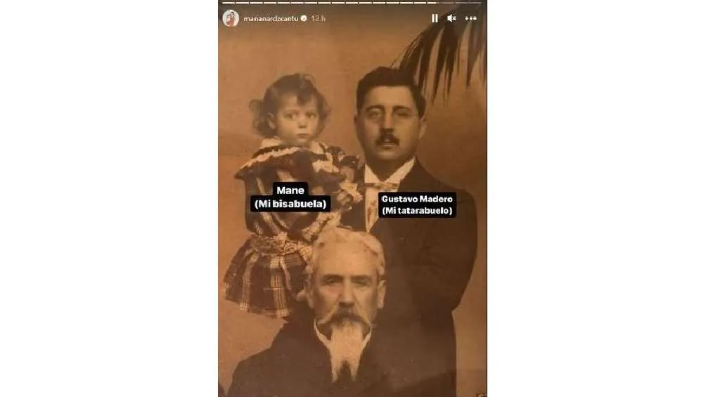 IG: @marianardzcantu Mariana compartió una foto de su tatarabuelo Gustavo A. Madero.