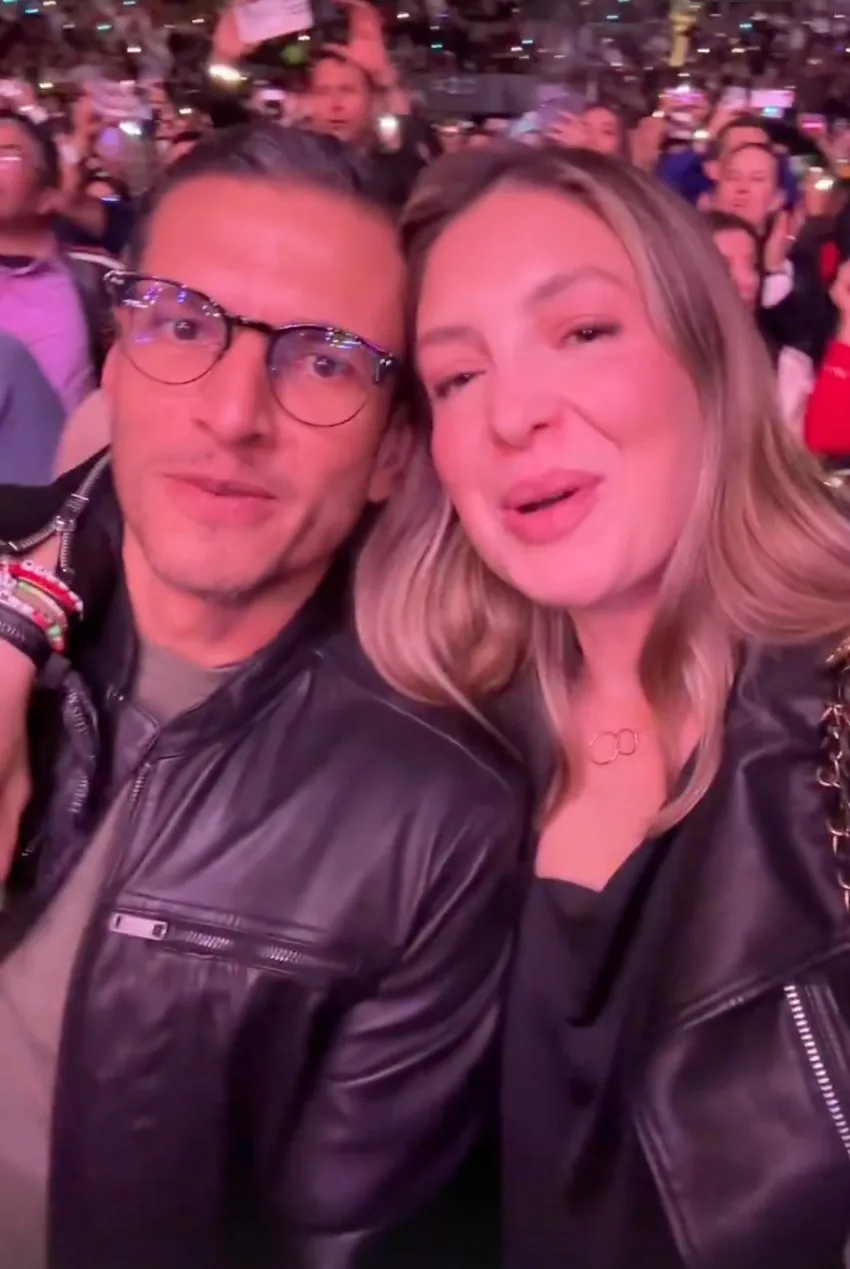 @caty_serna Jimmy Lozano en el concierto de Luismi con su esposa