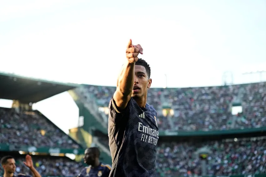 AP Jude Bellingham en celebración de gol con Real Madrid