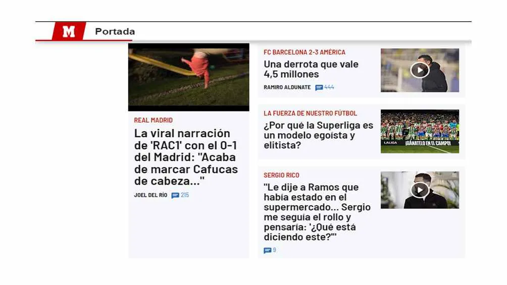 CAPTURA DE PANTALLA En España dieron poco seguimiento