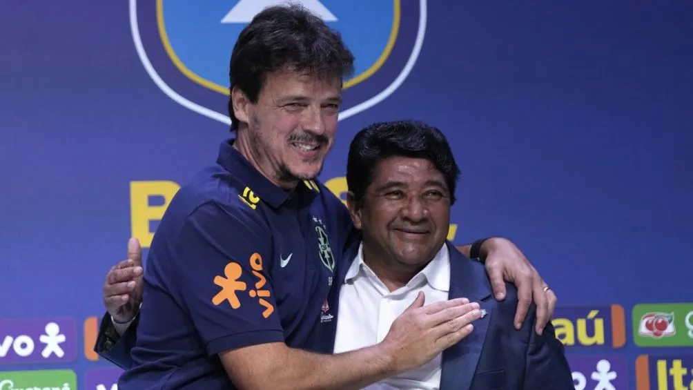 AP Diniz junto a Ednaldo Rodríguez, presidente de la CBF