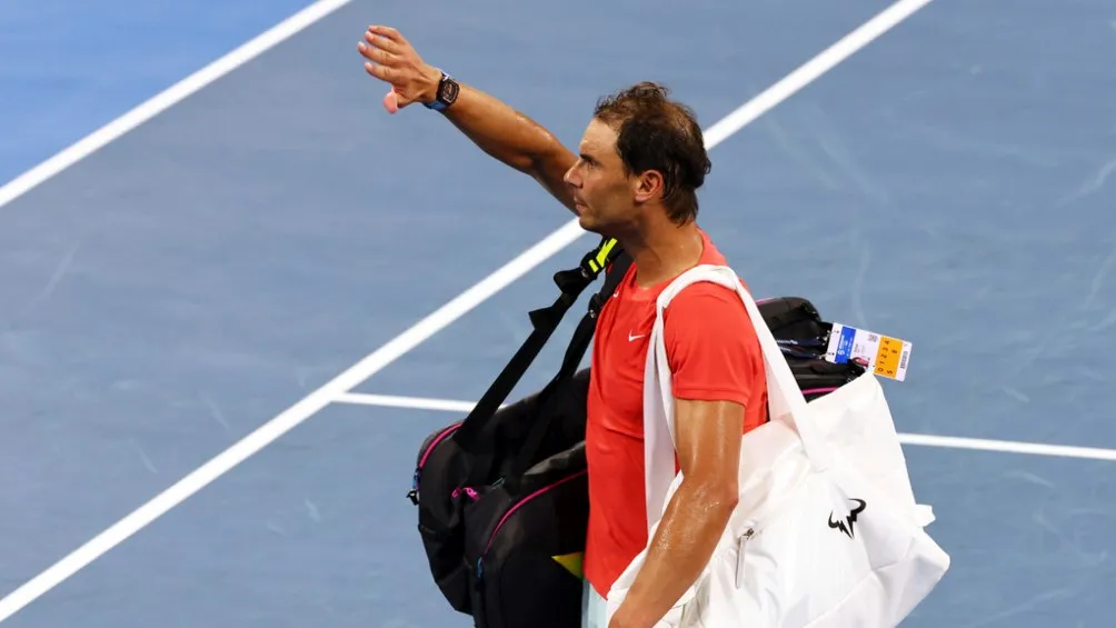 AP Rafa se despidió sin saber si podrá jugar el Abierto de Australi