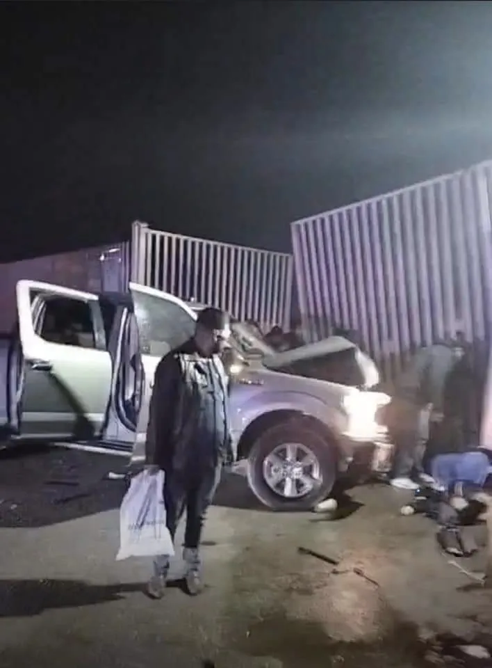 TWITTER: @pachybautista Momento del choque que terminó con la vida de una persona