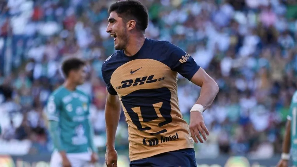 MEXSPORT El argentino celebra gol con los Pumas