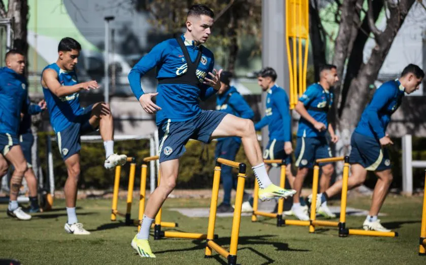 'X' @ClubAmerica El América, durante una práctica de la semana