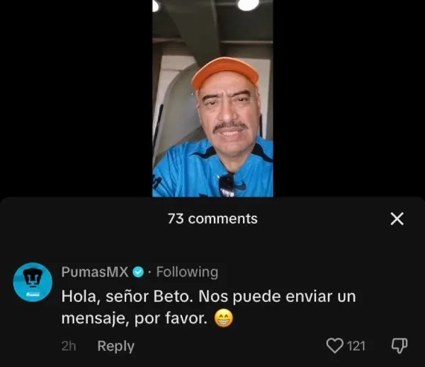 Captura Tik Tok @albertougarcia