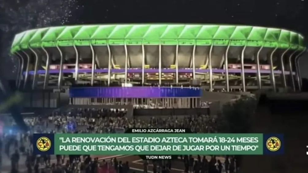 FOTO TOMADA DEL VIDEO Así se vería el Azteca por fuera