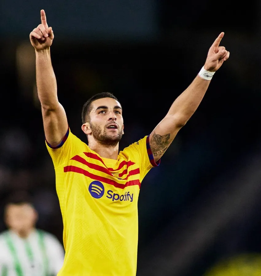 @ferrantorres Ferran Torres en celebración de gol con Barcelona