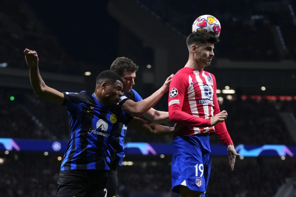 AP Álvaro Morata en el compromiso ante Inter