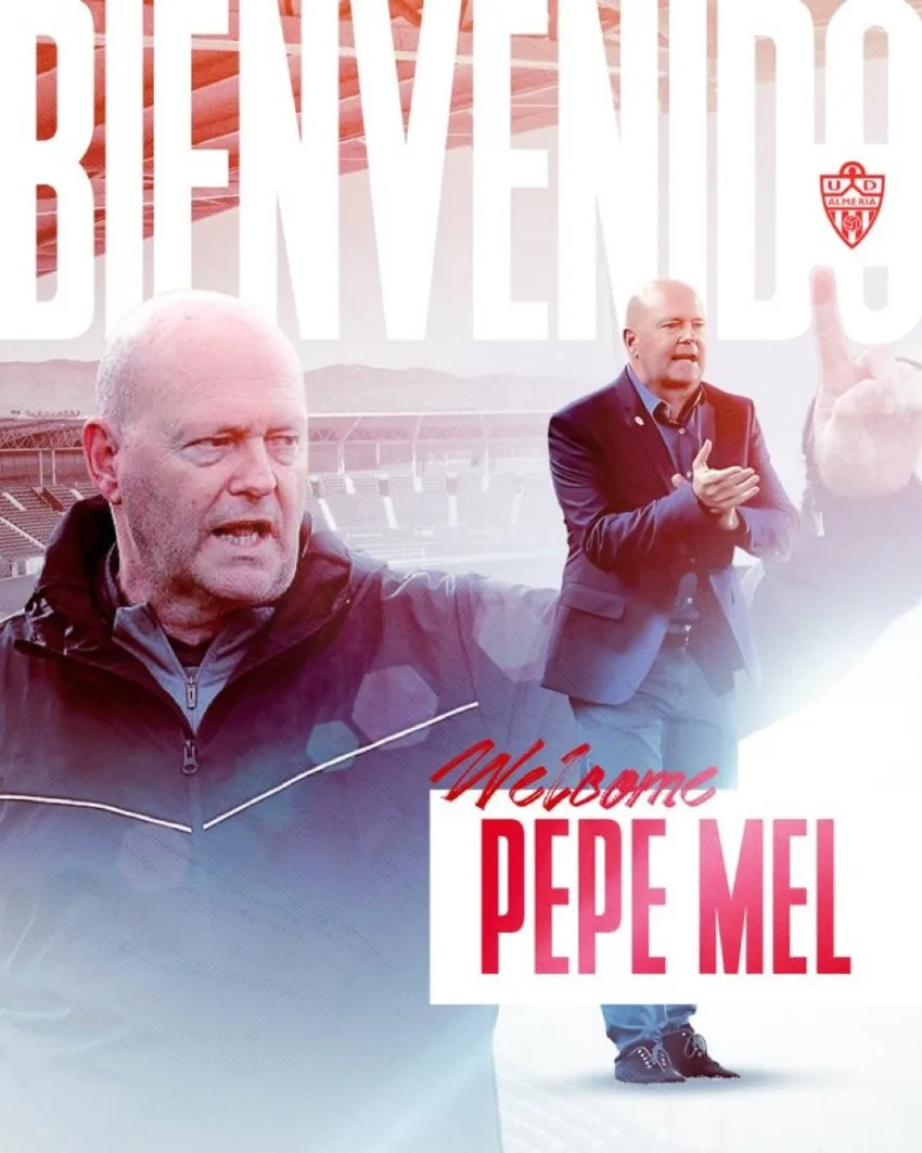 CAPTURA DE PANTALLA: @U_D_Almeria Pepe fue anunciado como nuevo estratega