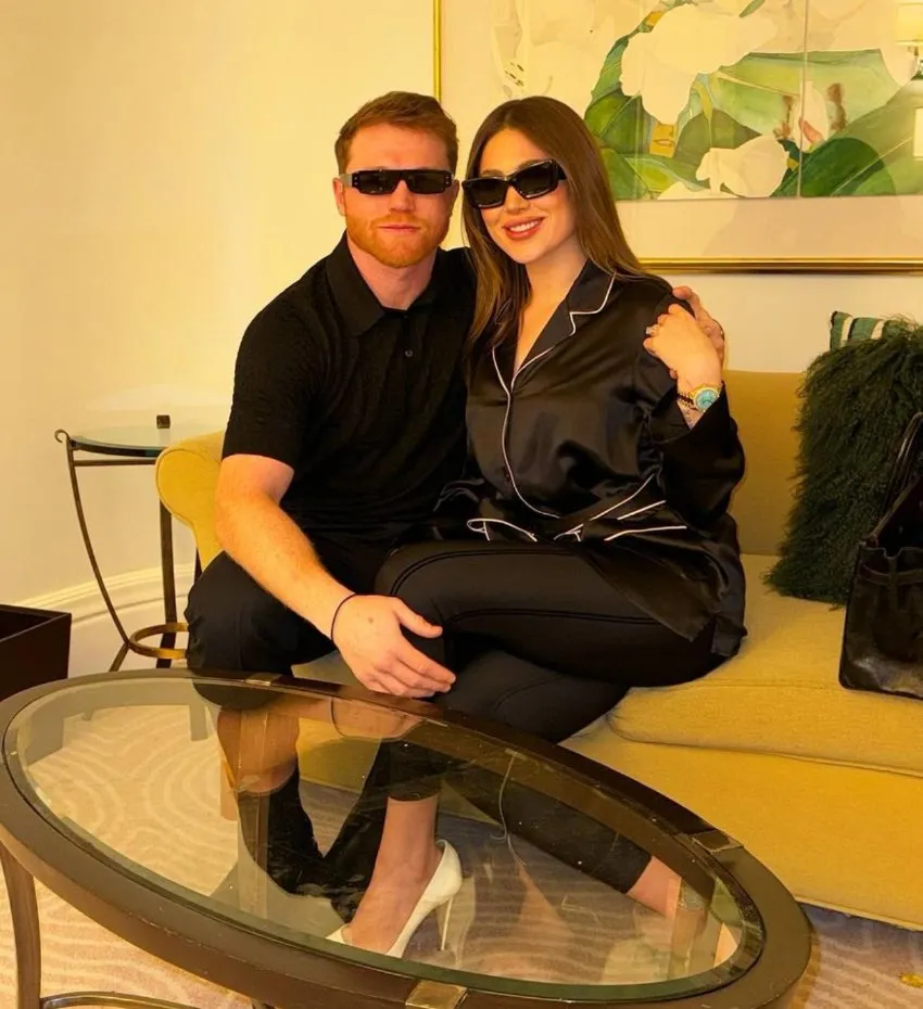 @fernandagmtz Esposa de 'Canelo' Álvarez le hace desplante tras primer careo ante Jaime Munguía