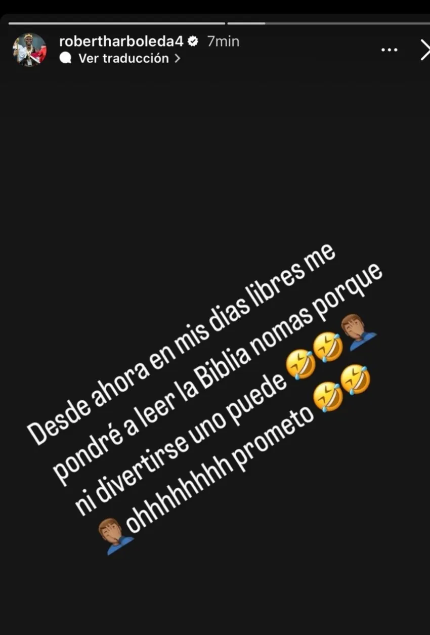 CAPTURA DE PANTALLA: INSTAGRAM Lo que escribió en redes sociales