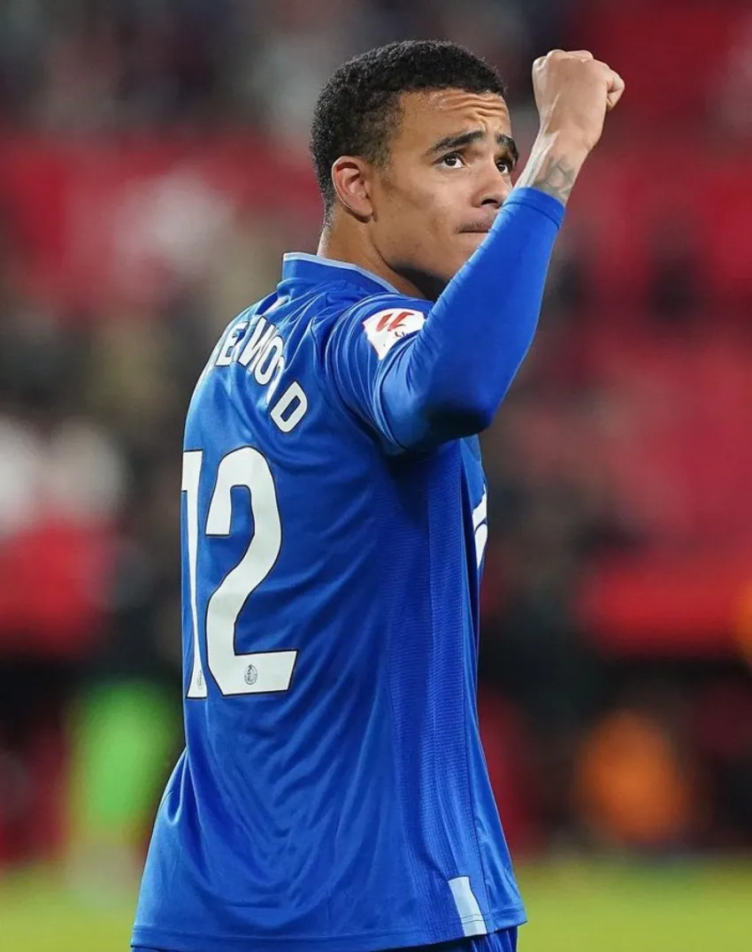 @masongreenwood Mason Greenwood en celebración de gol con Getafe