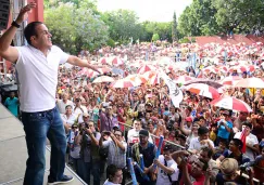 Blanco, en un evento de campaña con el PSD