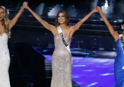 Miss Colombia durante el supuesto triunfo