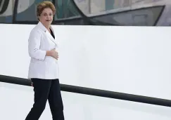 Dilma Rousseff  arriba a una ceremonia en Brasil