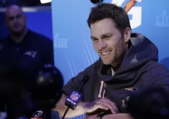 Tom Brady durante la conferencia de prensa