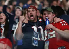 Aficionados de los Patriotas en el Mercedes-Benz Stadium