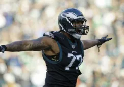 Michael Bennett festeja tras jugada de las Eagles