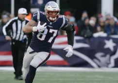 Rob Gronkowski durante un juego de los Patriotas