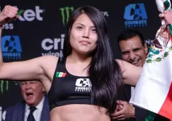 Melissa Martínez en el pesaje de Combate Américas