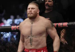 Brock Lesnar antes de una pelea en UFC