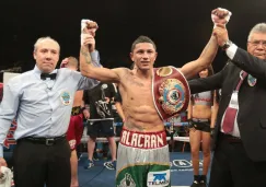 'Alacrán' Berchelt en festejo, durante la función de Boxeo 'Noche de Gloria'