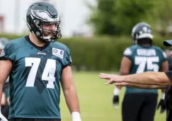 Ryan Bates, durante unas prácticas de las Eagles