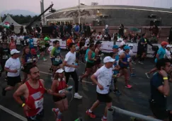 Corredores, durante el Maratón de la CDMX