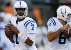 Jacoby Brissett durante una práctica de los Colts