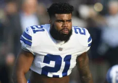 Ezekiel Elliott durante un juego de los Cowboys