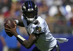 Lamar Jackson durante el partido ante Cardinals