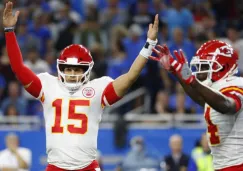 Patrick Mahomes tras una notación de Kansas