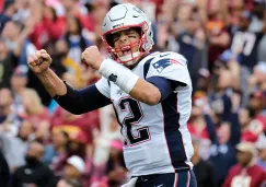 Tom Brady celebra una anotación de los Patriots