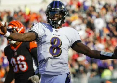 Lamar Jackson festeja anotación ante Bengals