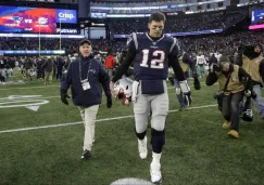 Tom Brady al terminar un partido de los Patriots