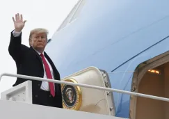 Donald Trump, previo a un vuelo