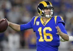  Jared Goff, durante un partido de Rams