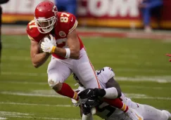 Travis Kelce en festejo con los Kansas City Chiefs