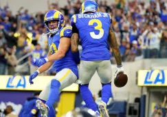 Los Rams celebran durante partido