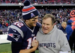 Tom Brady junto a Bill Belichick