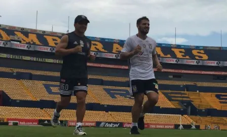 Delort entrena por primera vez en el Estadio Universitario