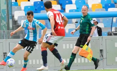 Chucky Lozano: Regresó a la titularidad en polémico empate del Napoli vs Cagliari