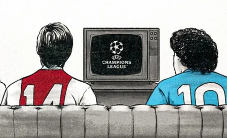 Champions League: Se lucieron con un emotivo póster para el partido Ajax vs Napoli; Cruyff y Maradona, presentes