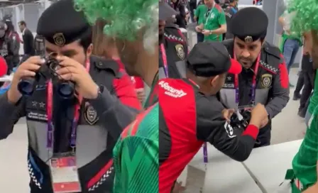 Mexico vs Polonia: Aficionado intentó meter cantinflora con forma de binoculares al estadio