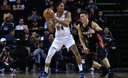 NBA CDMX: Abuelita acaparó los reflectores con épicos festejos en el Spurs vs Heat